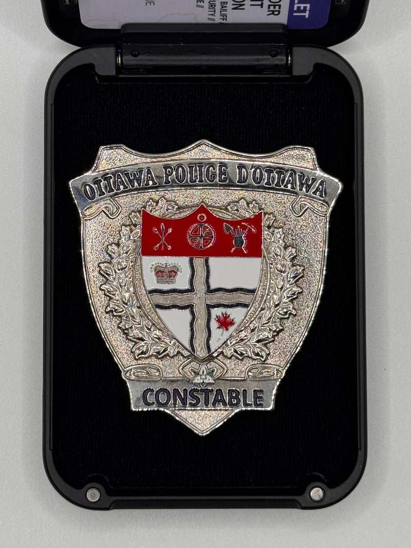 Ottawa Police badge in an idletac next gen badge wallet